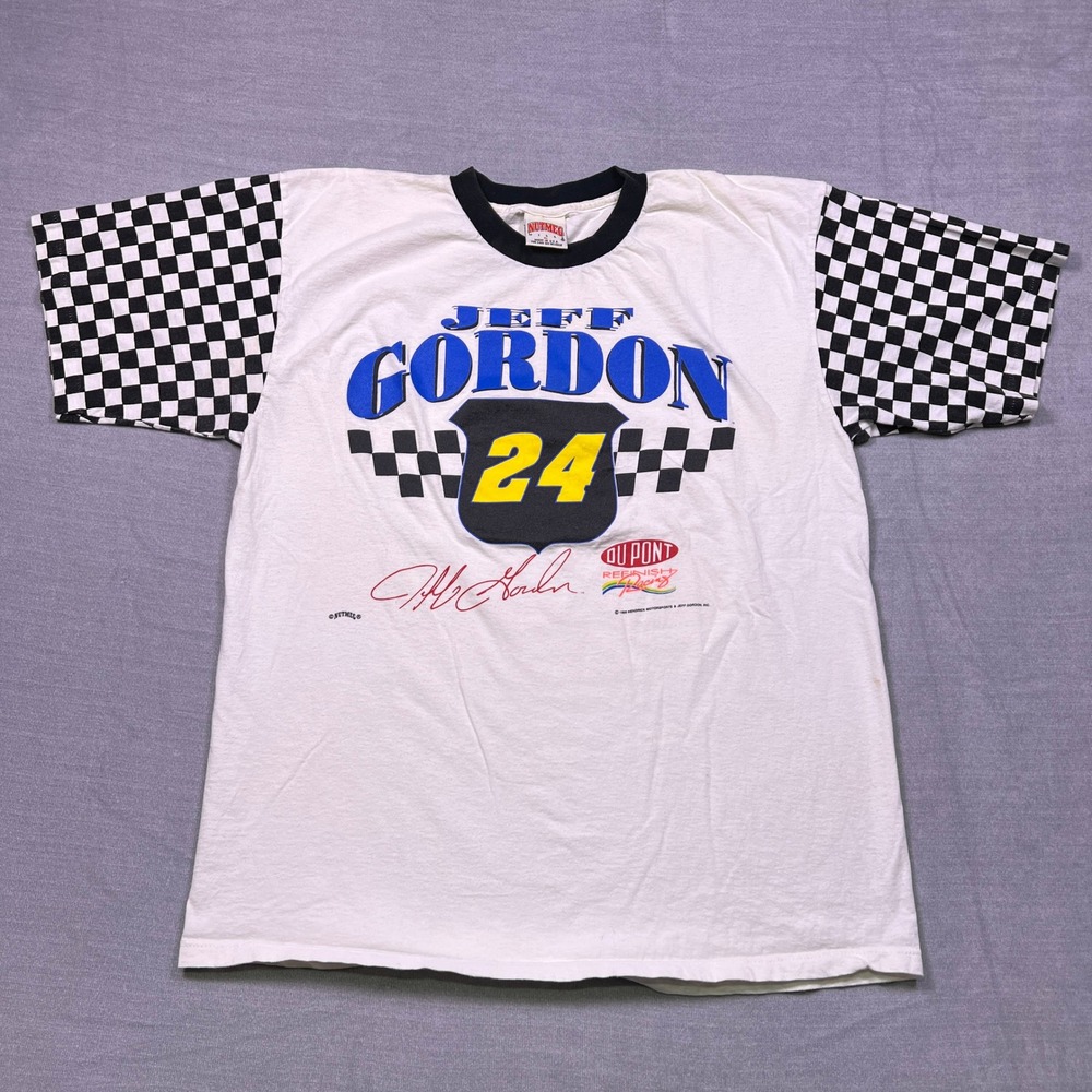 Vintage Jeff Gordon 24 DuPont Racing T Shirt Nutmeg Mills Mens XL Nascar‎